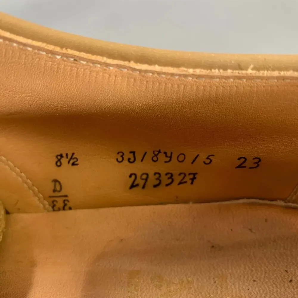 Alden Plain Tan Suede Derby Lace Up Shoes